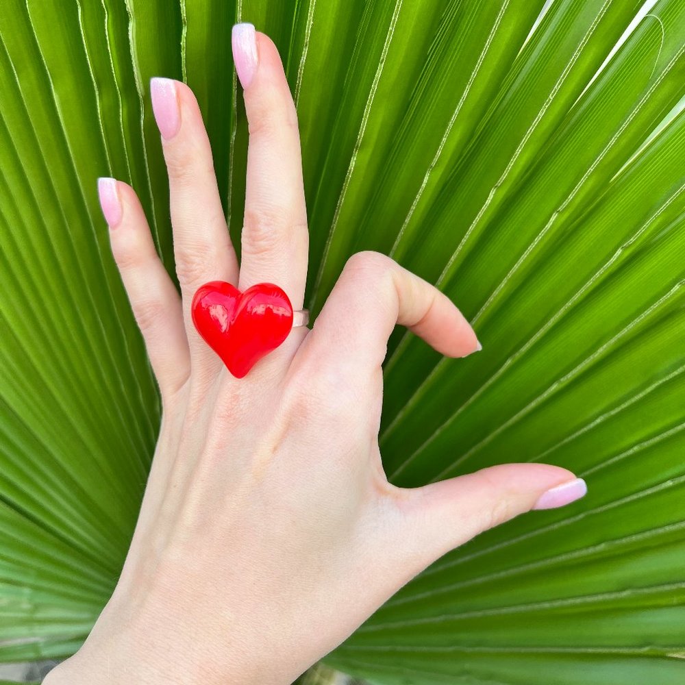 Acrylic ring "HEART"❤️ - Picture 3 of 4